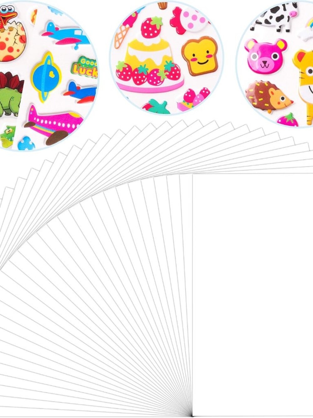 30 Packs Sticker Collecting Album Pages, Reusable Double-Sided Release Papers fo